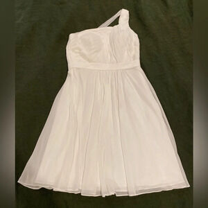 Azazie One-Shoulder White Wedding Dress
